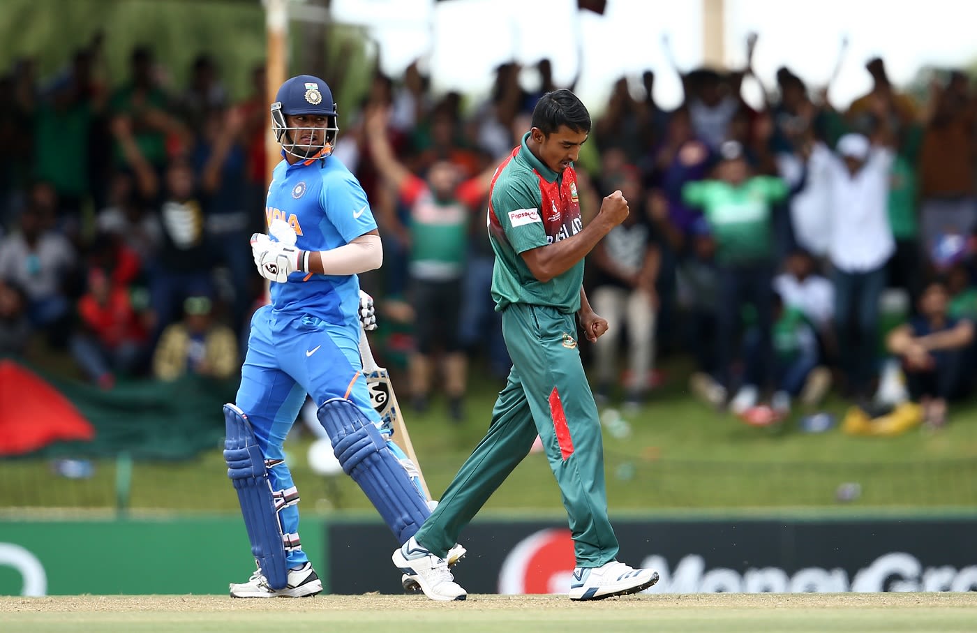 Sushant Mishra fell to Tanzim Hasan Sakib to complete an Indian collapse of 7 for 21