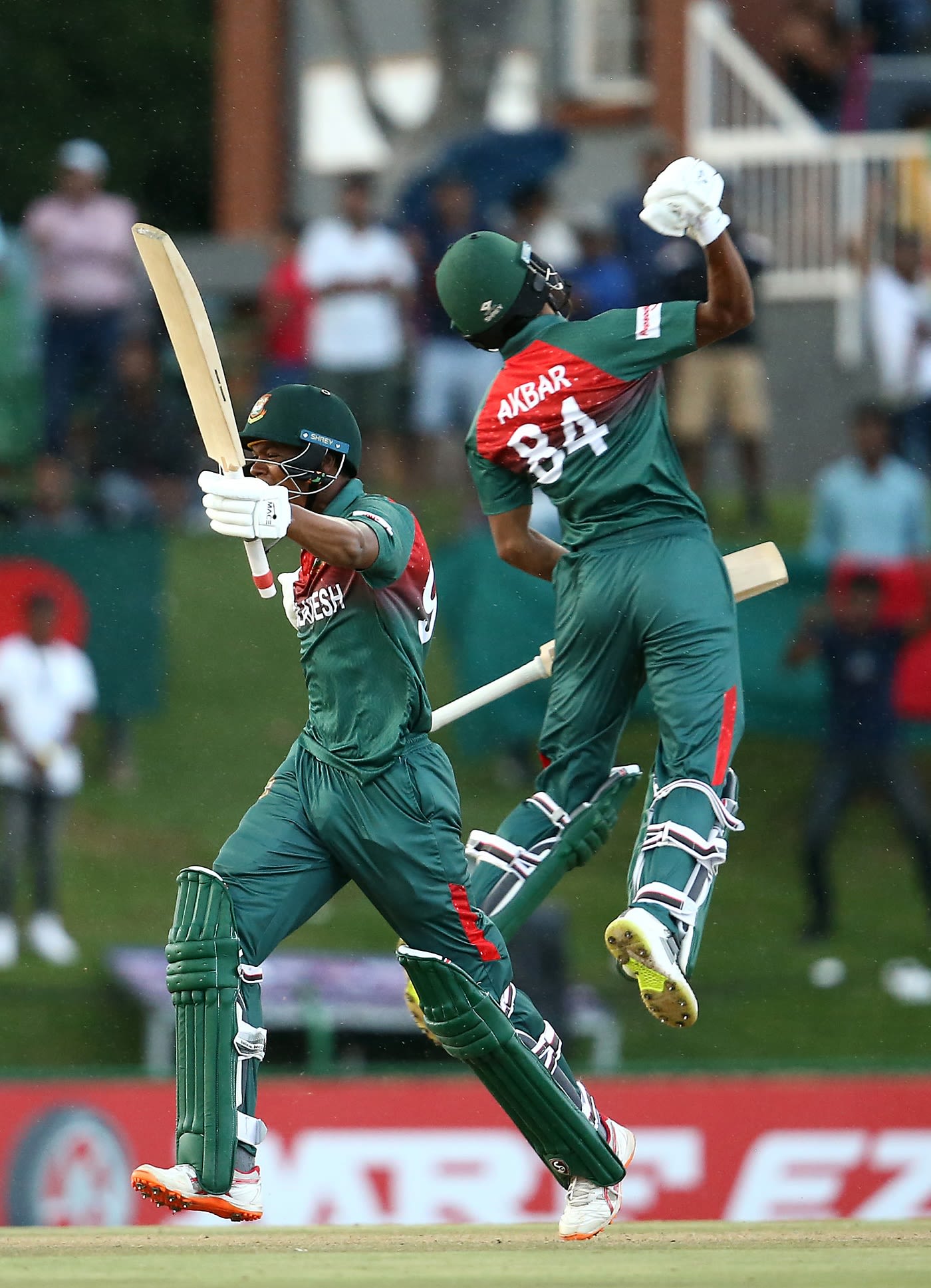 Job done - Akbar Ali and Rakibul Hasan celebrate