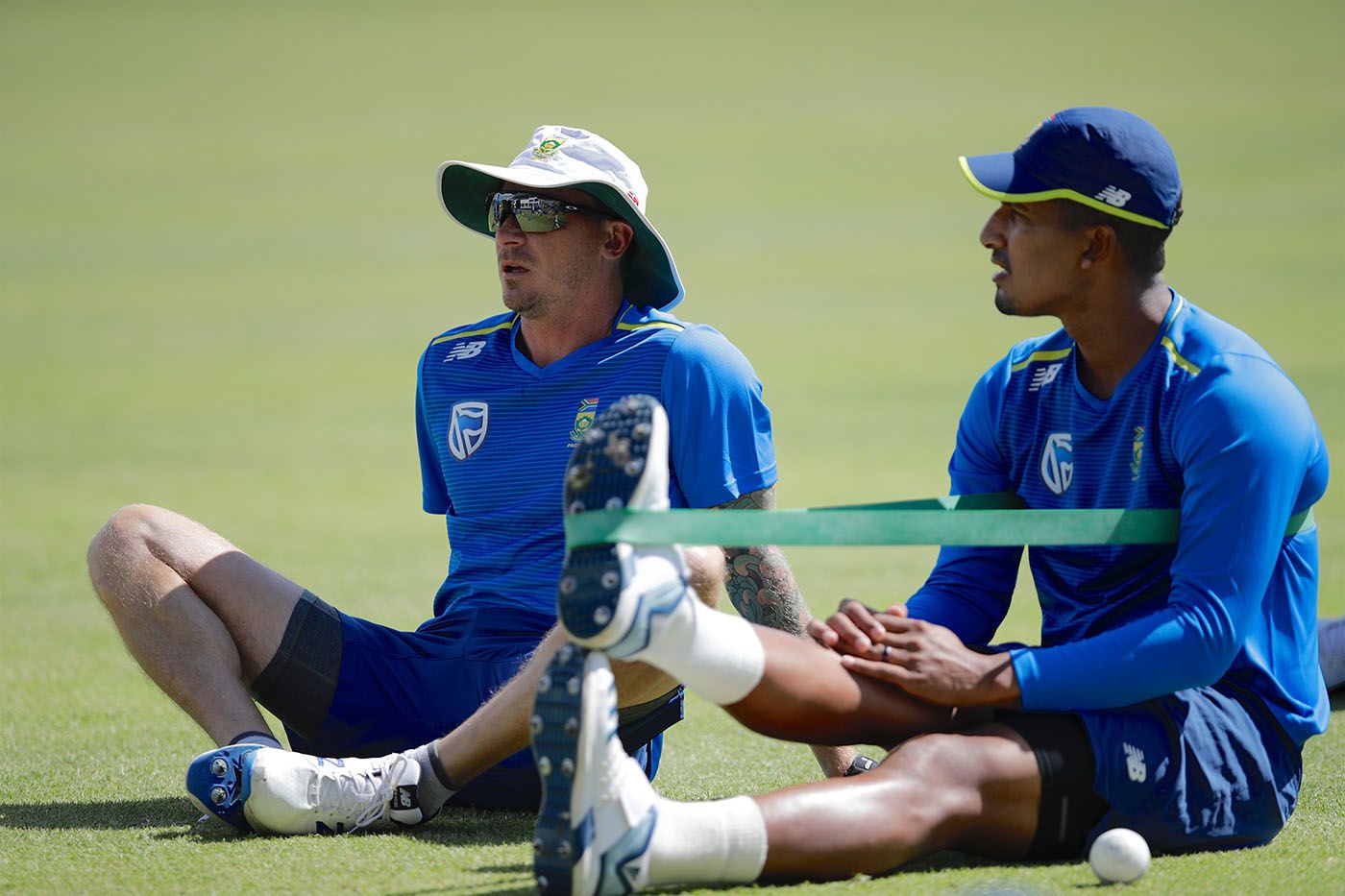 Dale Steyn and Beuran Hendricks during training at Buffalo Park