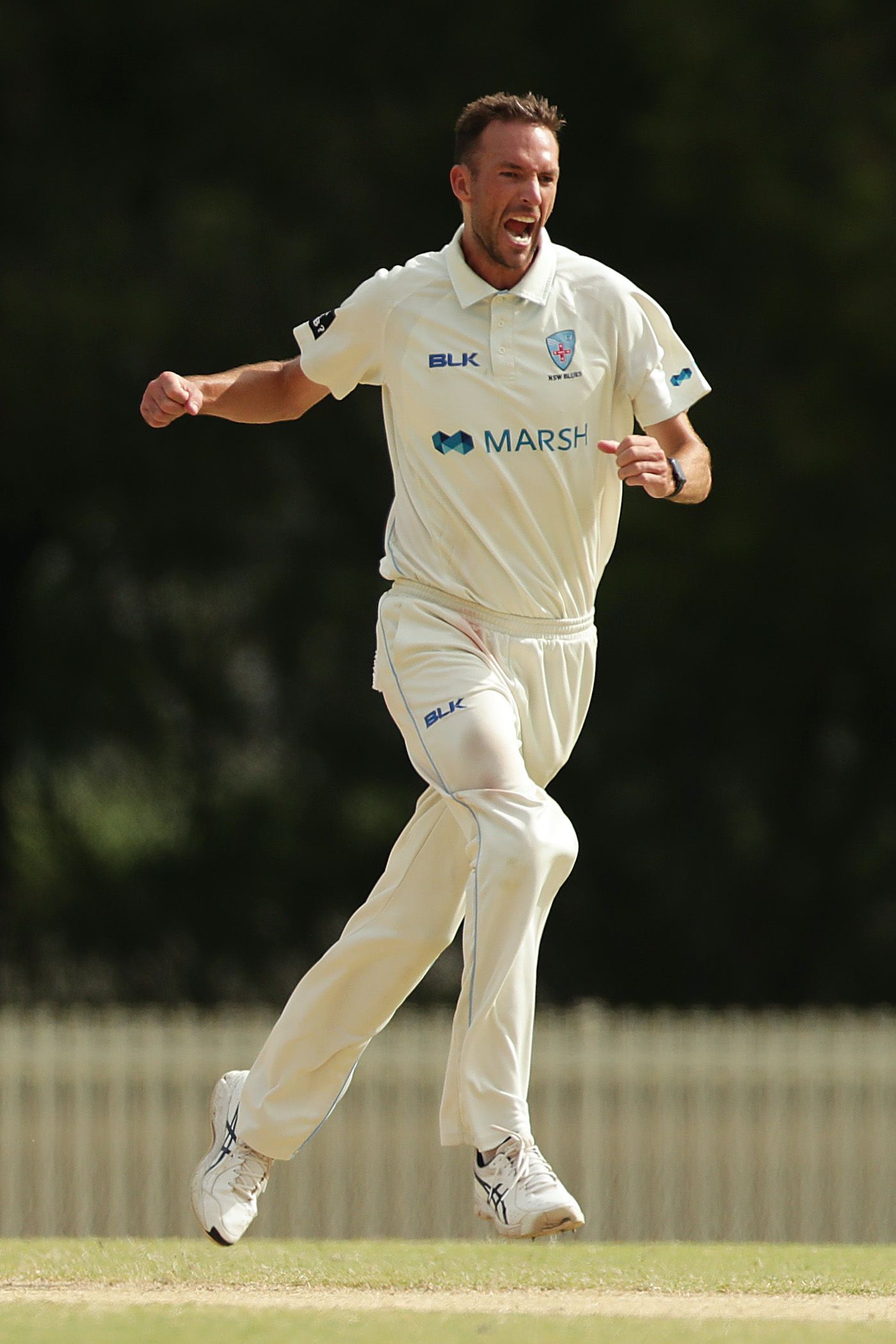 Trent Copeland celebrates another scalp