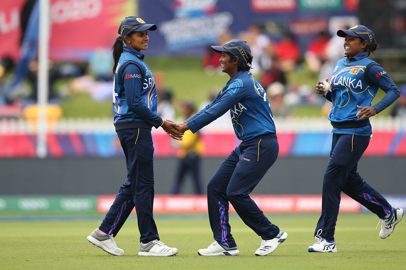 Sri Lanka celebrate a wicket