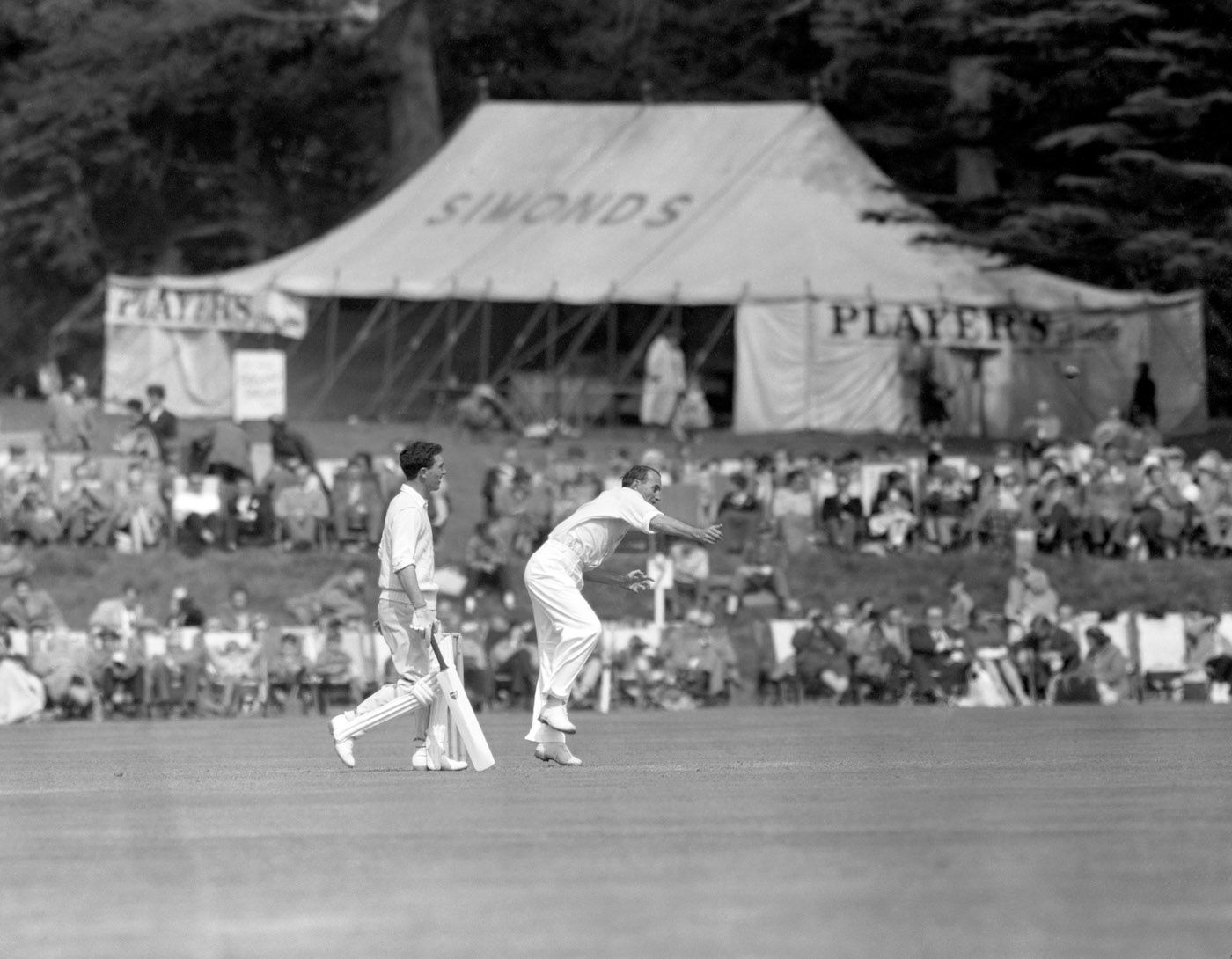 Hugh Tayfield sends one down