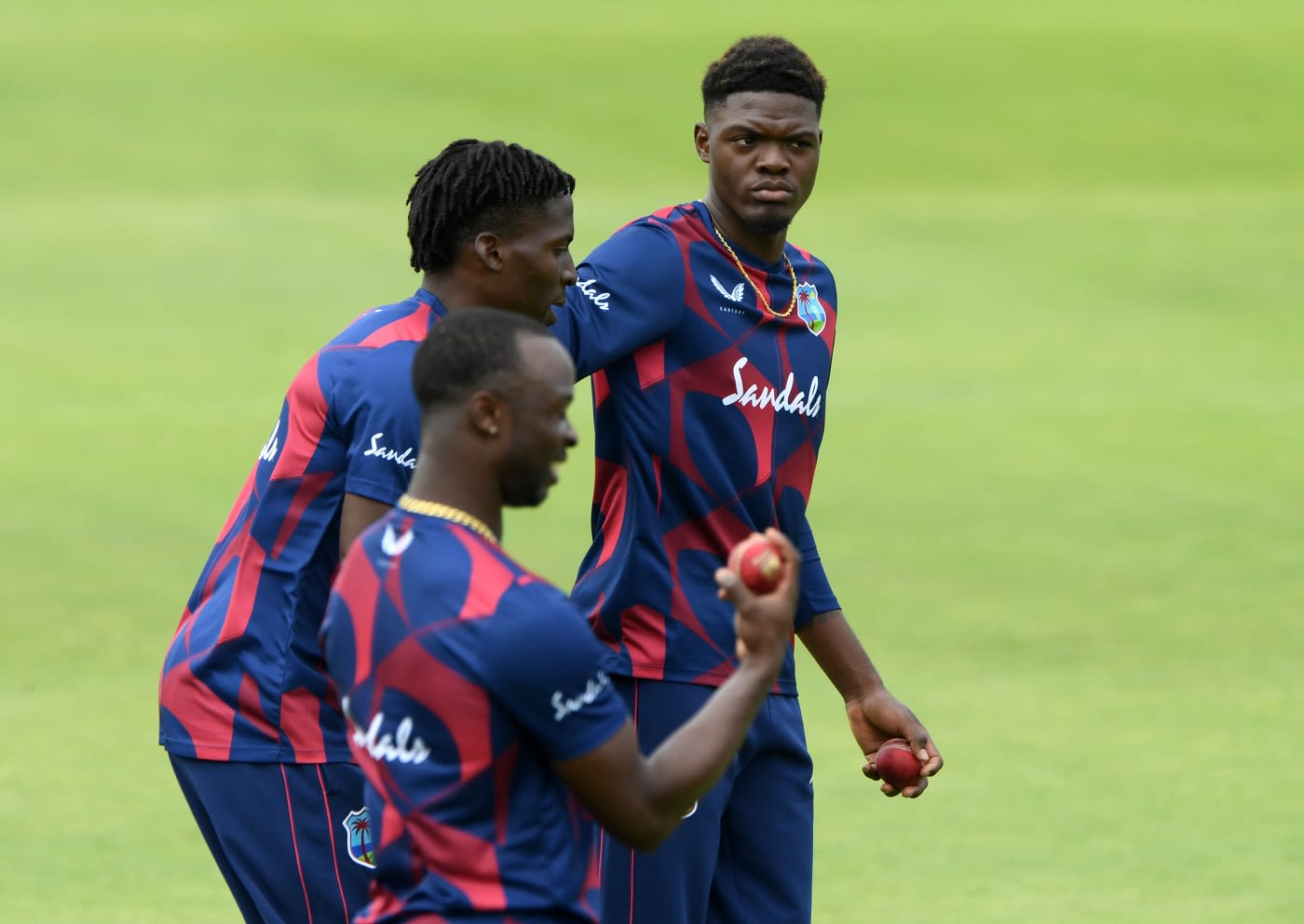 Alzarri Joseph, Chemar Holder and Kemar Roach, three of the pace options for West Indies