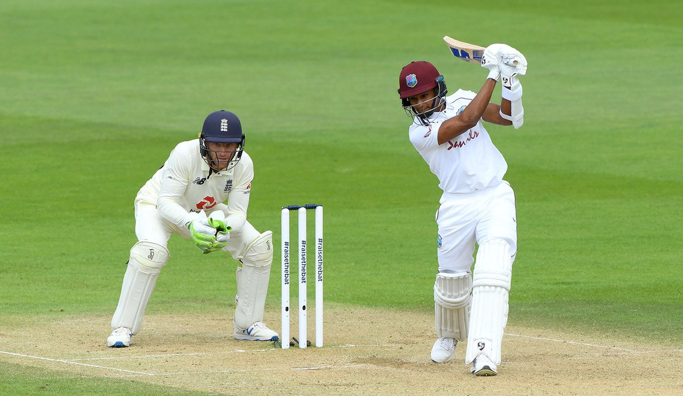 Shane Dowrich drives the ball