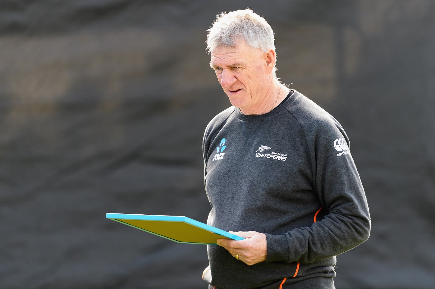 New Zealand Women's head coach Bob Carter looks on