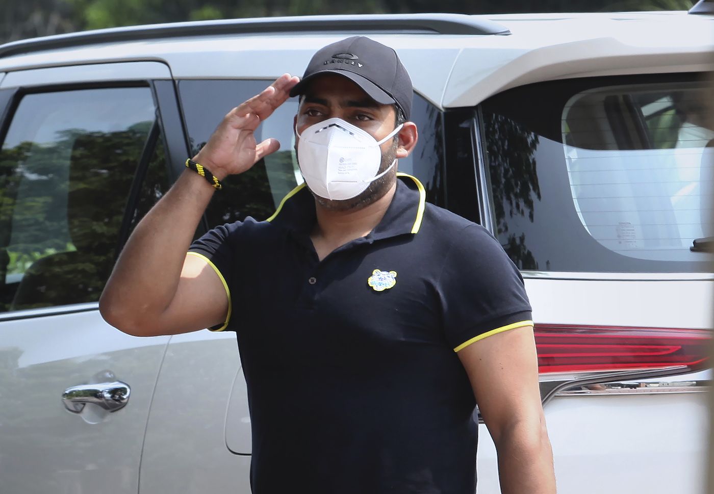 Umar Akmal arrives for the hearing on his ban