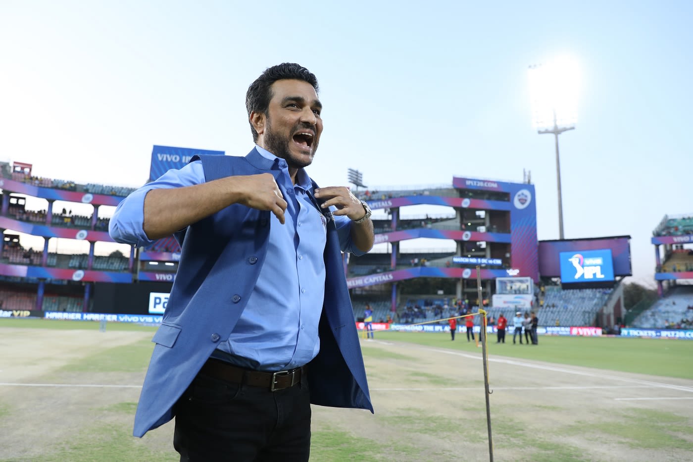 Sanjay Manjrekar in a jovial mood