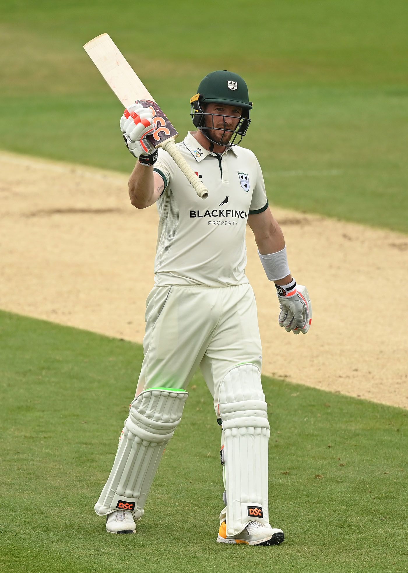 Riki Wessels raises his bat