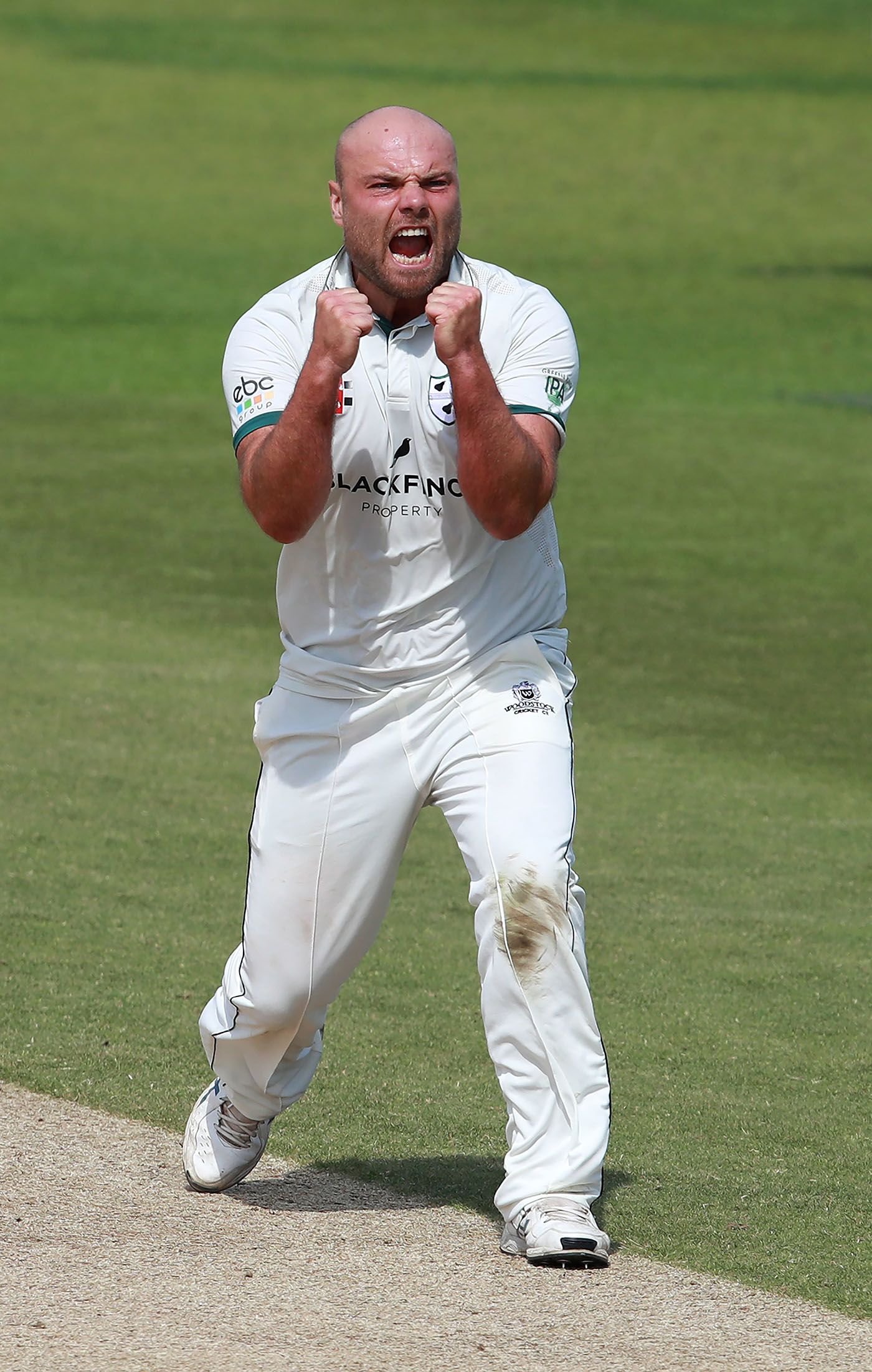 Joe Leach bellows his approval at winning a decision