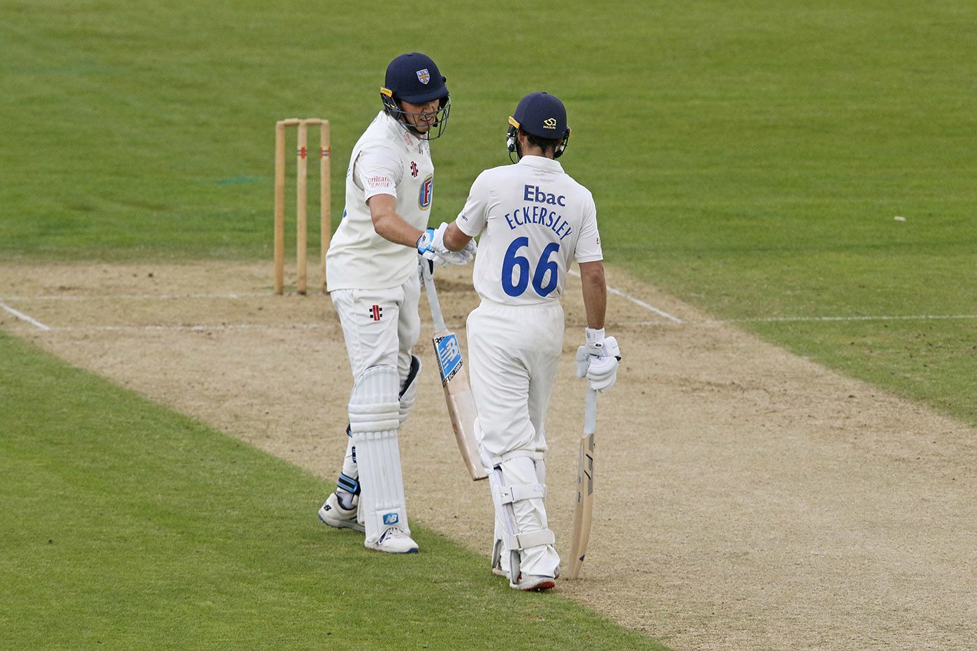 Ned Eckersley and Paul Coughlin tough gloves during their 157-run stand