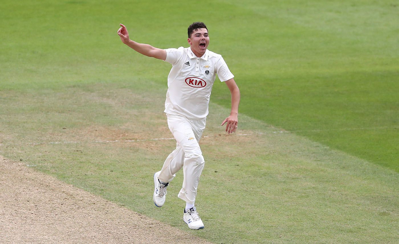 James Taylor celebrates a wicket
