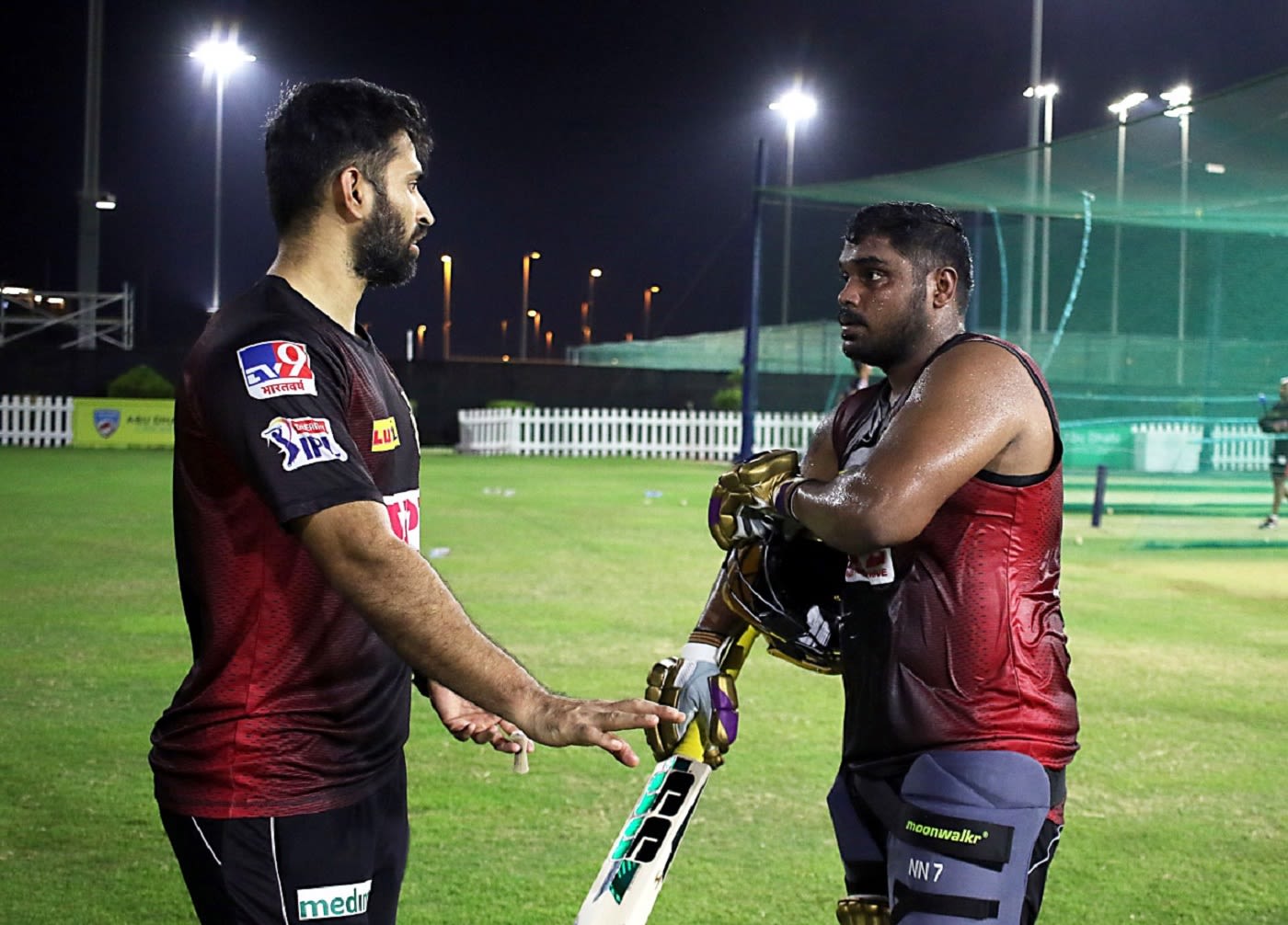 Abhishek Nayar passes on some tips to Nikhil Naik