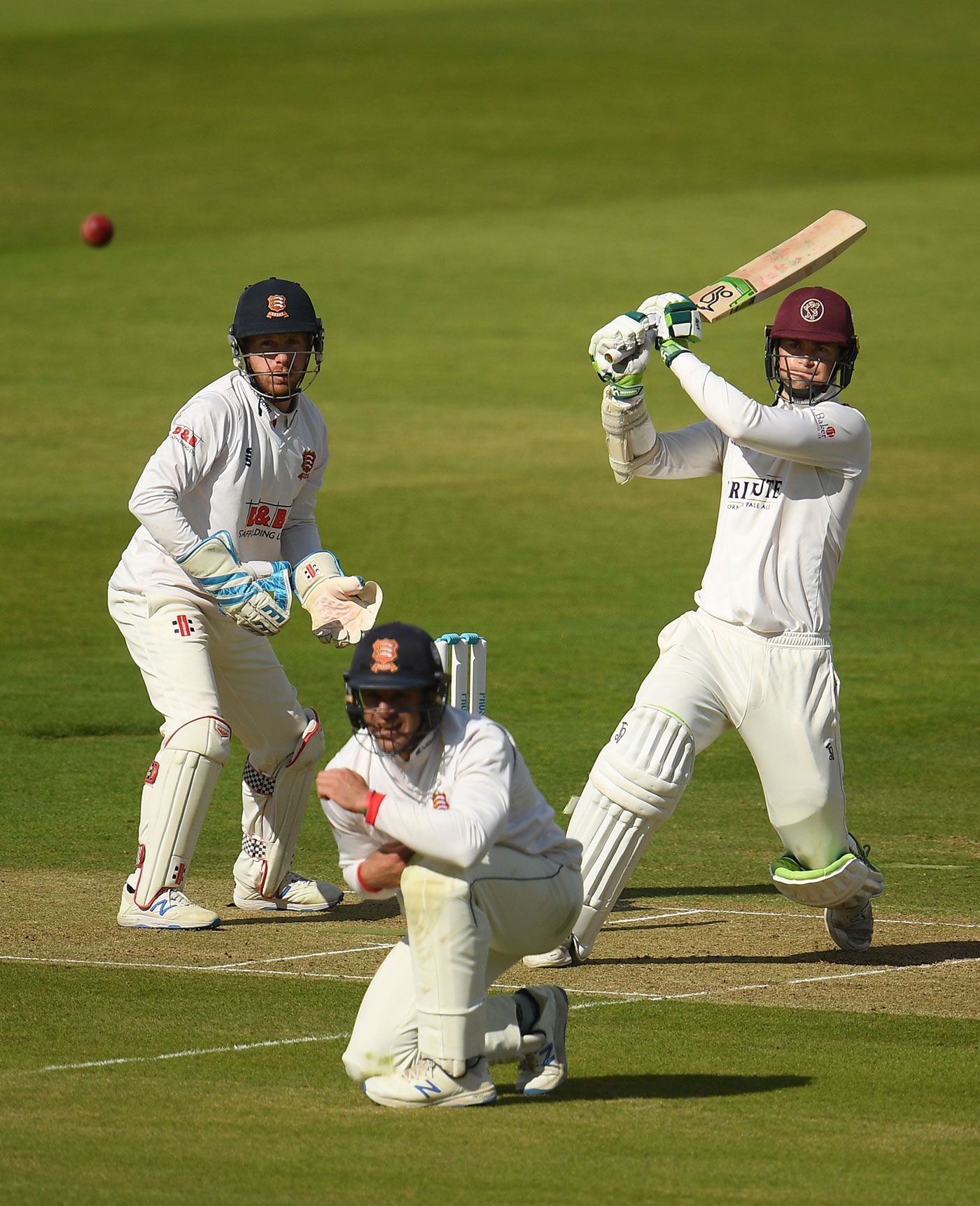 Eddie Byrom pulls through the leg side