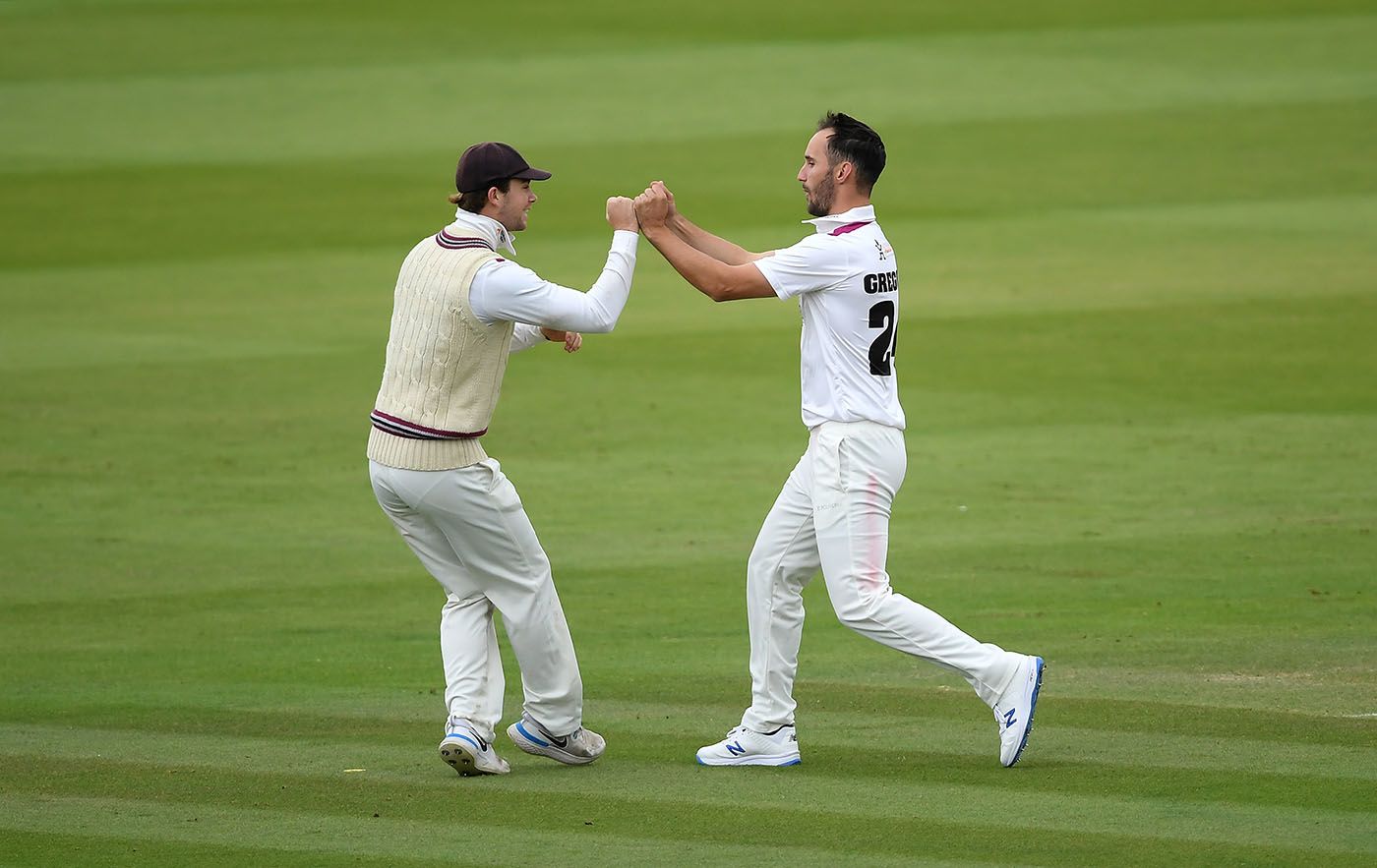 Lewis Gregory gets a fist bump for his breakthrough