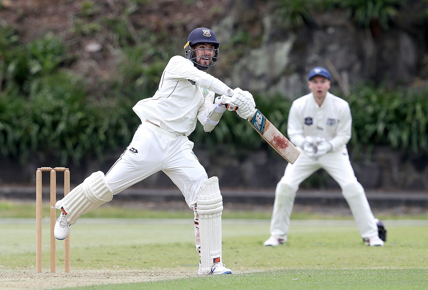 Michael Rippon attacks during his century