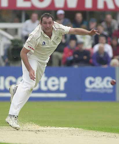 Scott Boswell on his way to 4 for 44