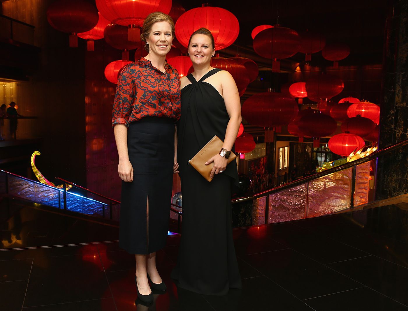 Alex Blackwell with her wife Lynsey Askew at the Allan Border medal night