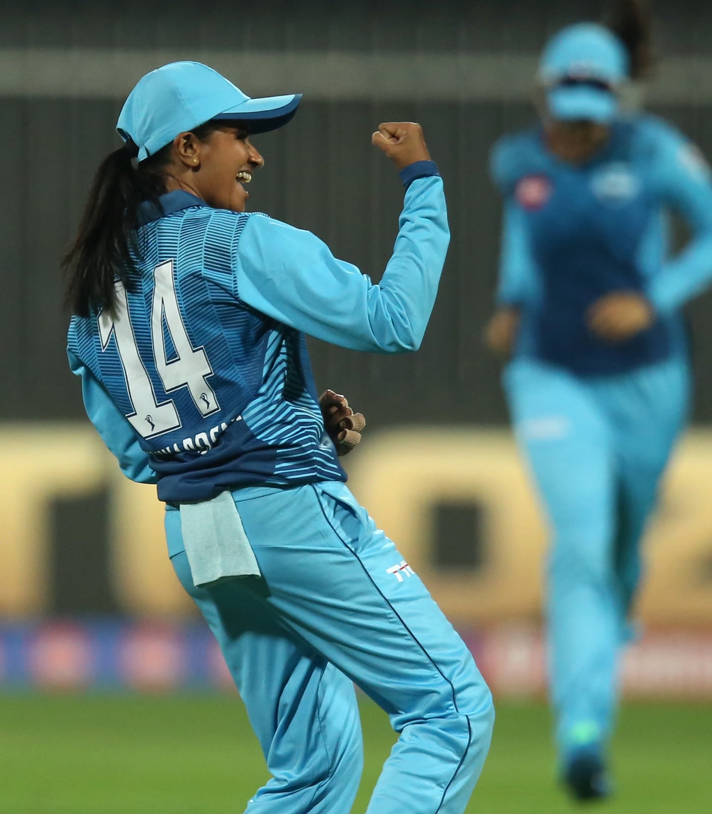 Shashikala Siriwardene is pumped after picking up Mithali Raj's wicket