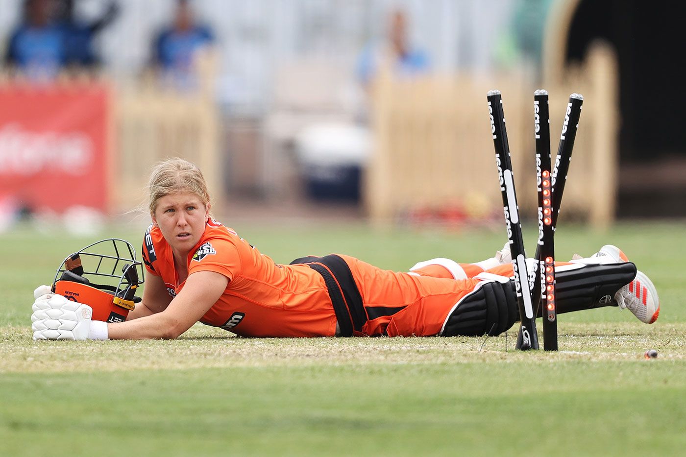 Jemma Barsby was run out as the Scorchers fluffed the chase