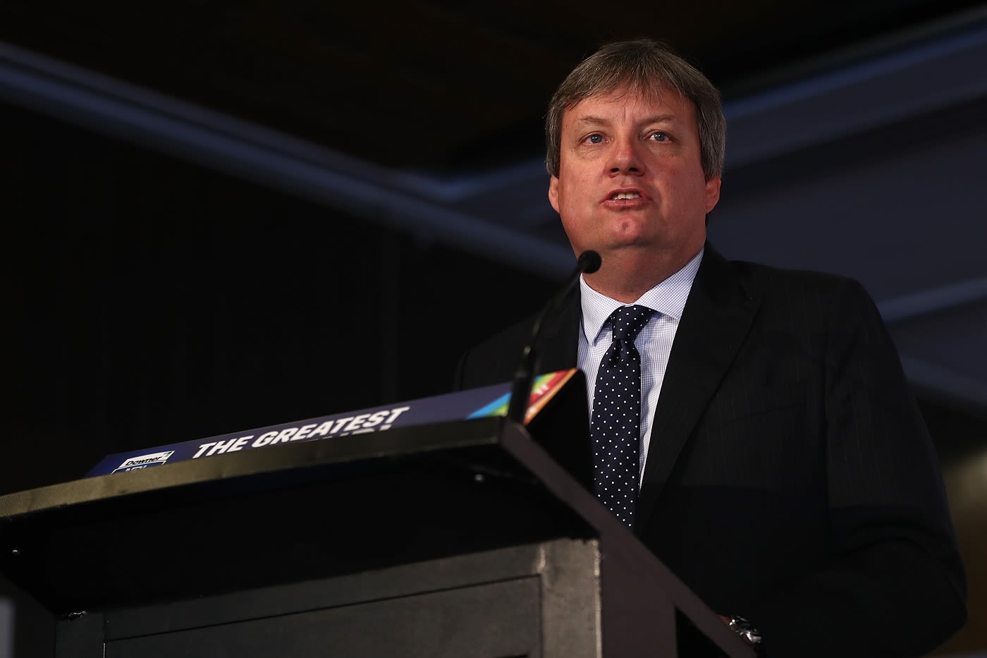 Martin Snedden speaks at the Auckland Nines launch
