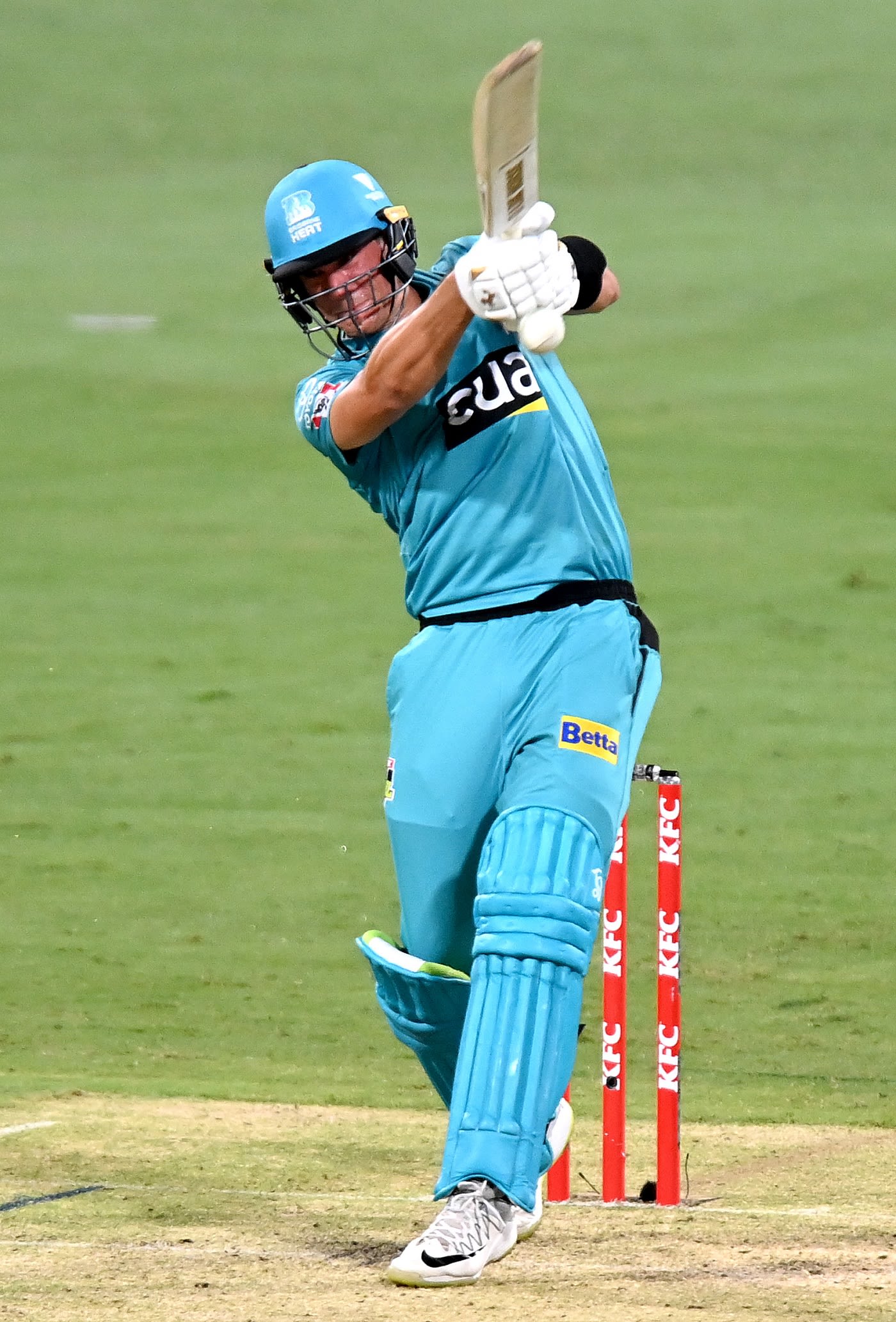 James Bazley hits down the ground