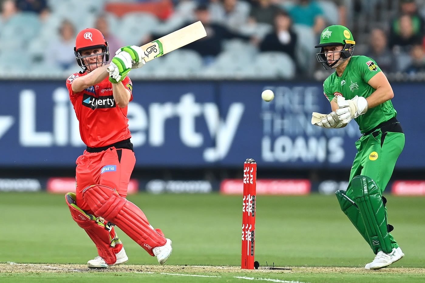 Seb Gotch looks on as Sam Harper cracks a pull