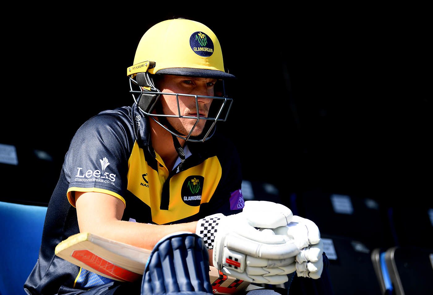 Charlie Hemphrey waits to bat