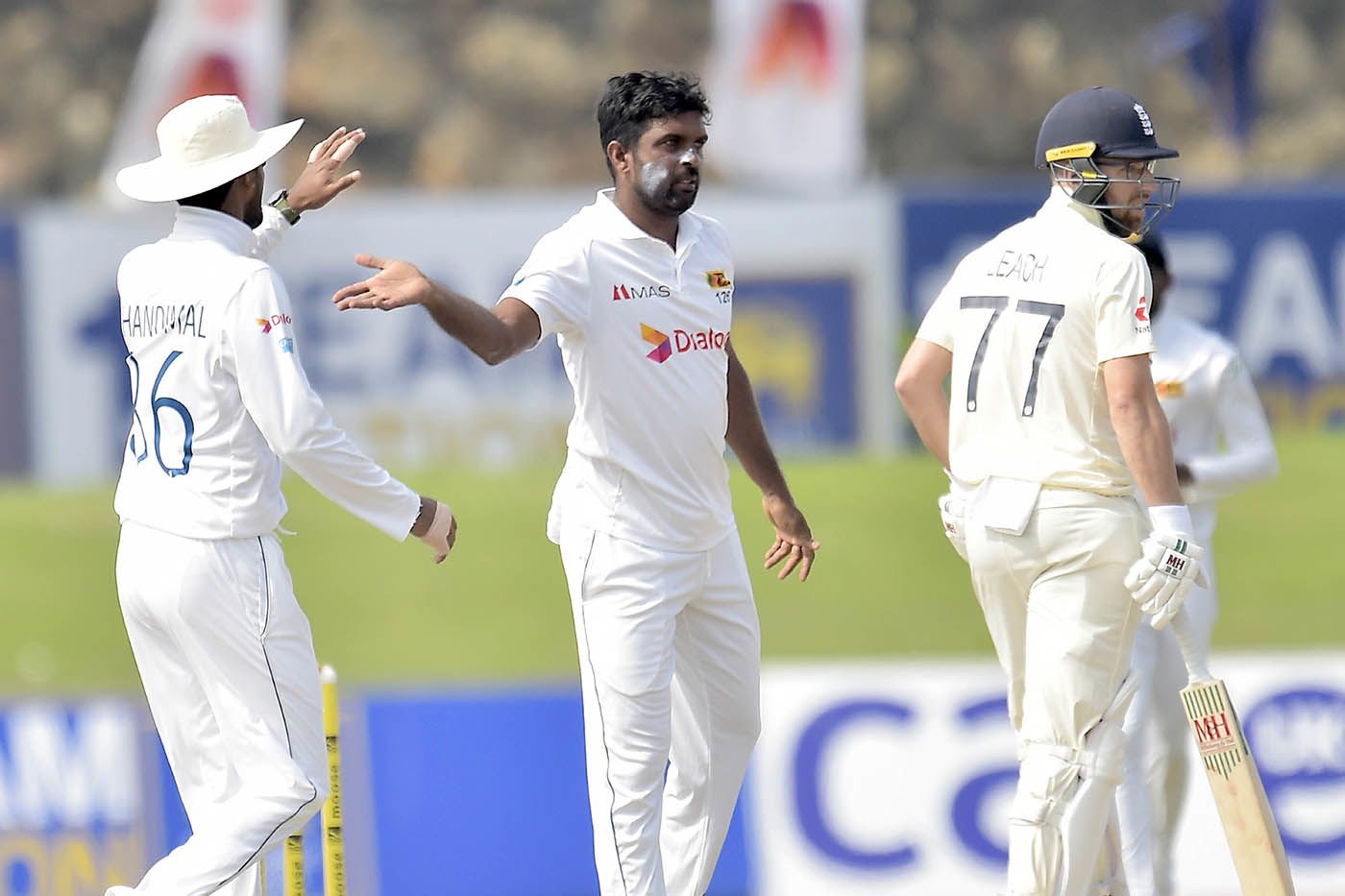 Dilruwan Perera picked up the final wicket on the fourth morning