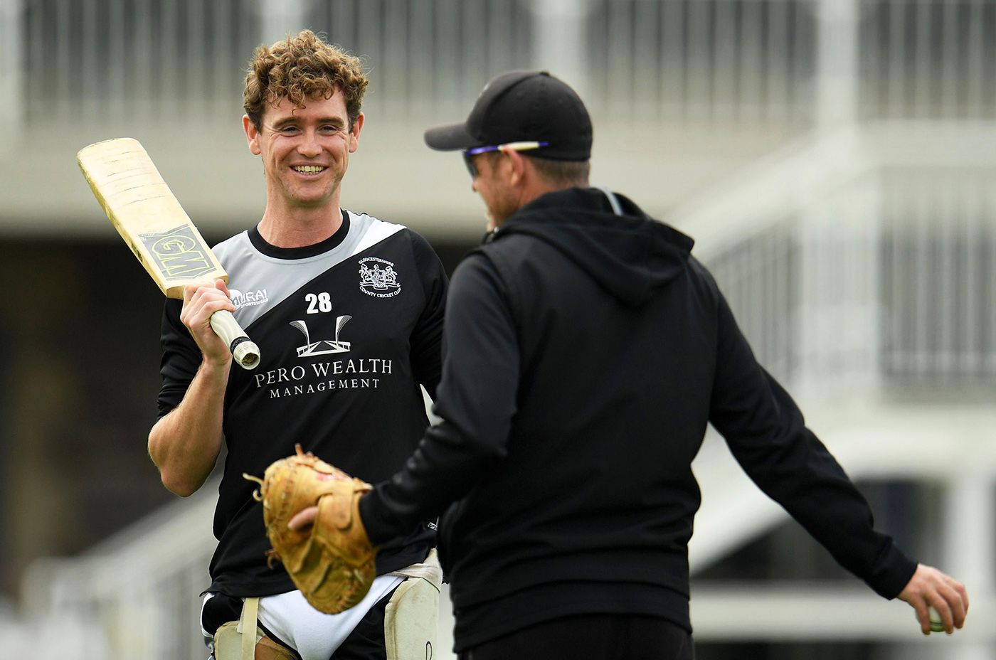 Ian Cockbain shares a laugh with Ian Harvey