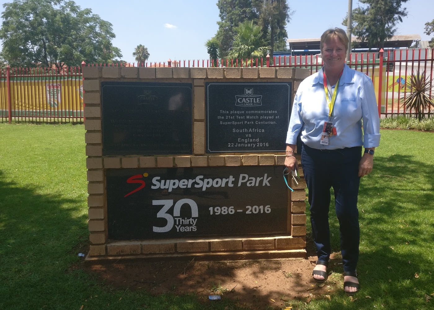 Karen Smithies poses at the Centurion