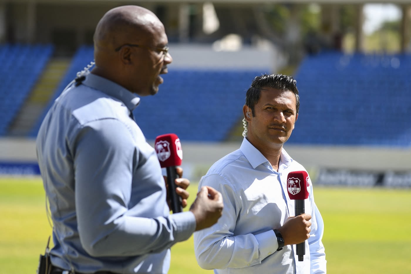 Daren Ganga and Ian Bishop are part of the broadcast team