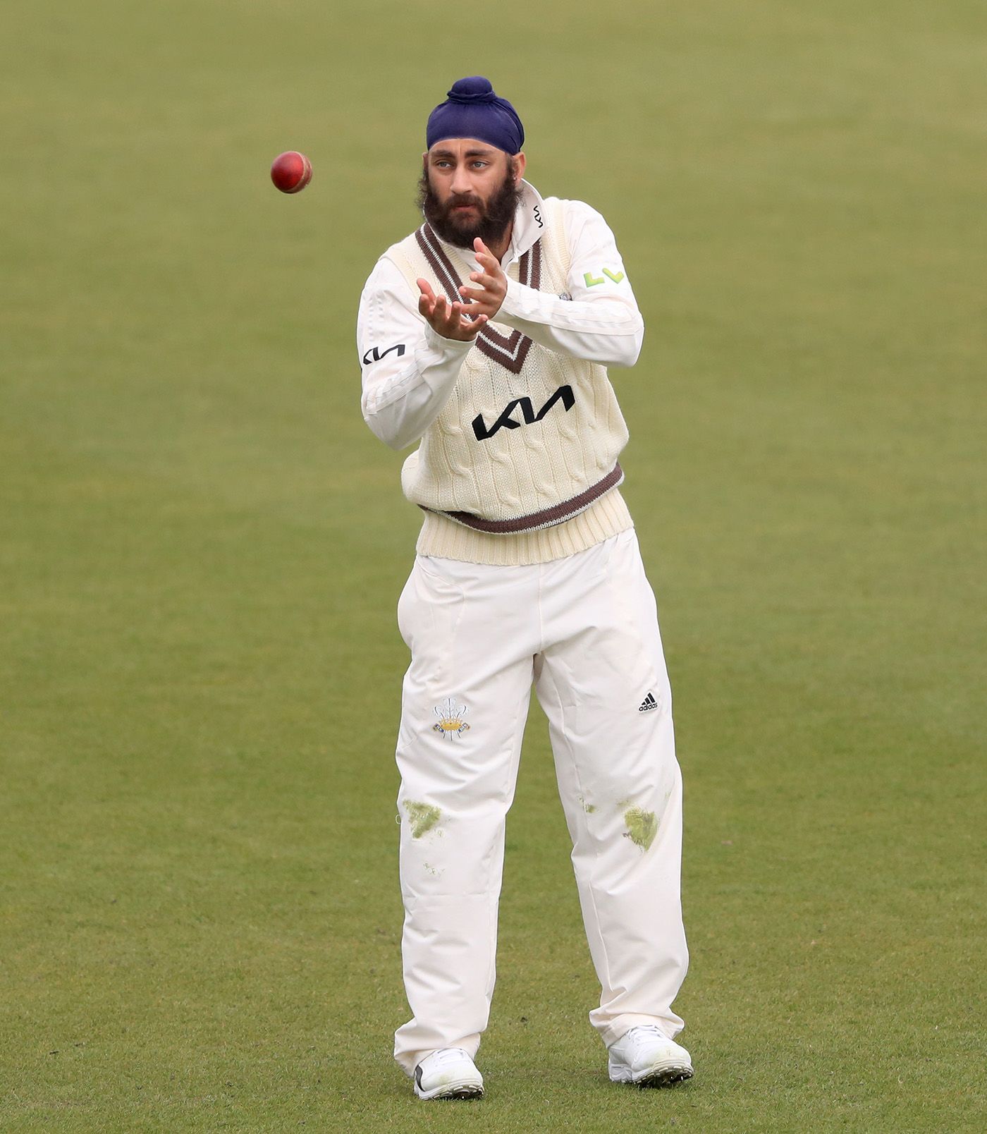 Amar Virdi got some overs under his belt during a pre-season match against Middlesex