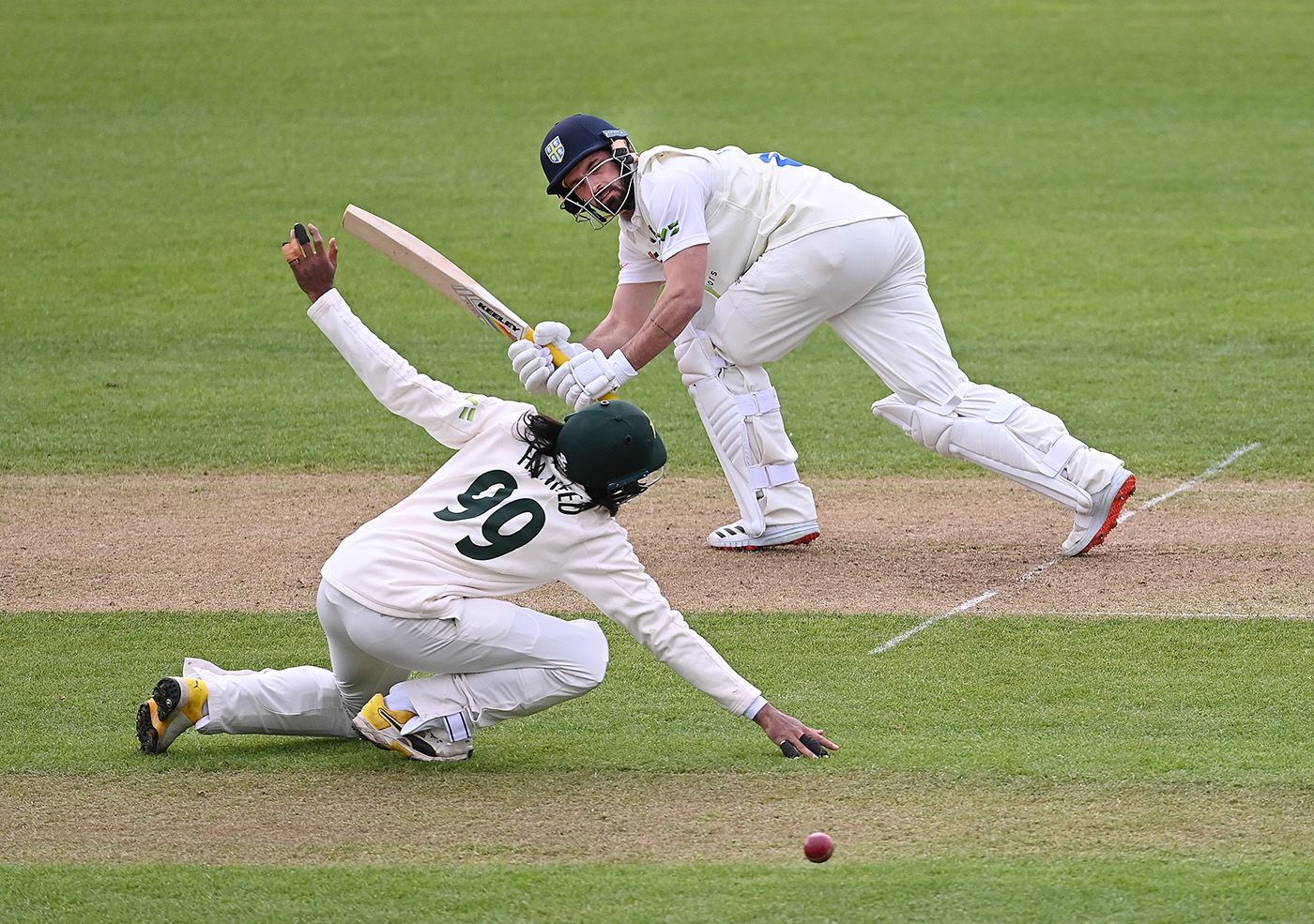 Ned Eckersley flicks past short leg