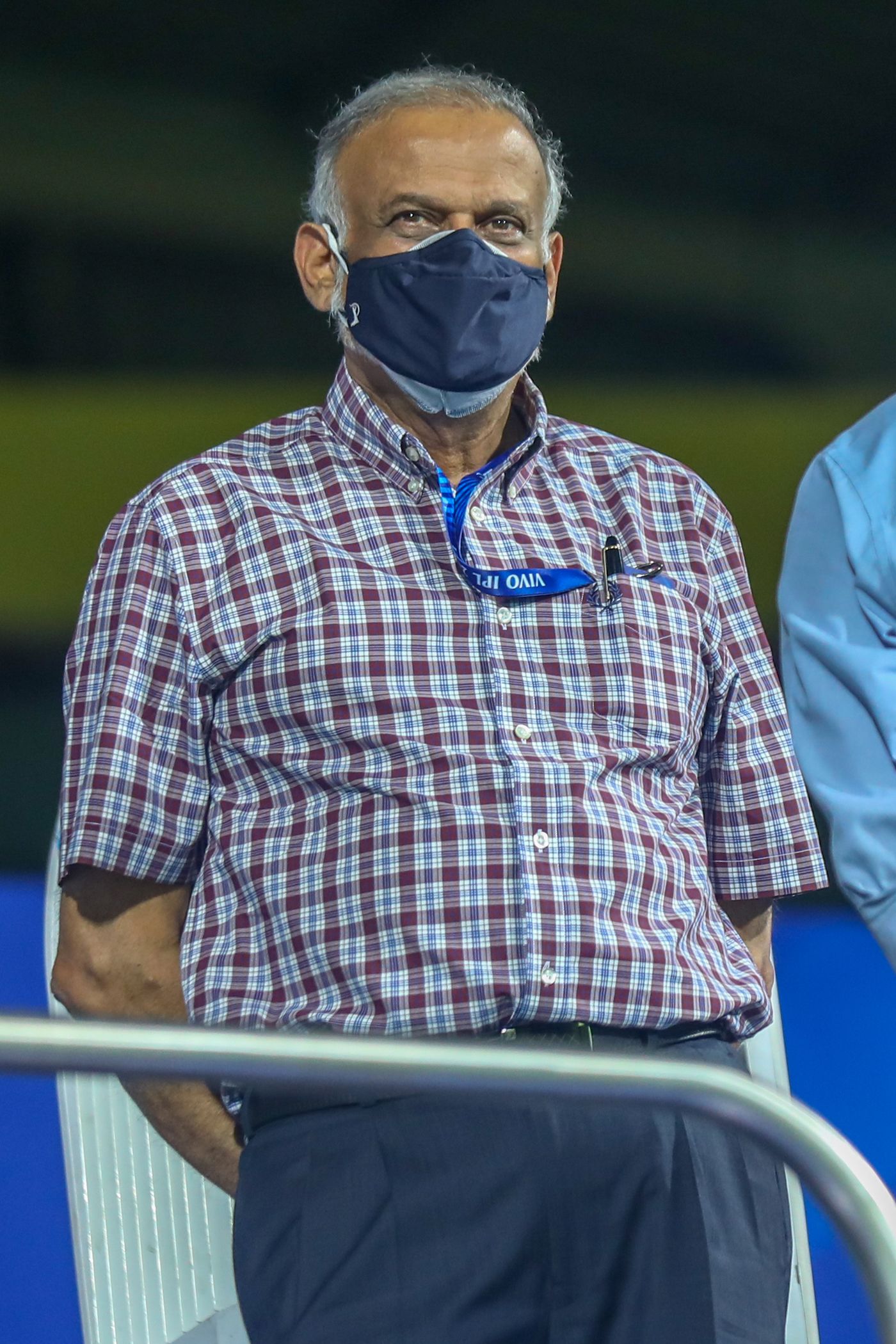 IPL chairman Brijesh Patel watches from the sidelines