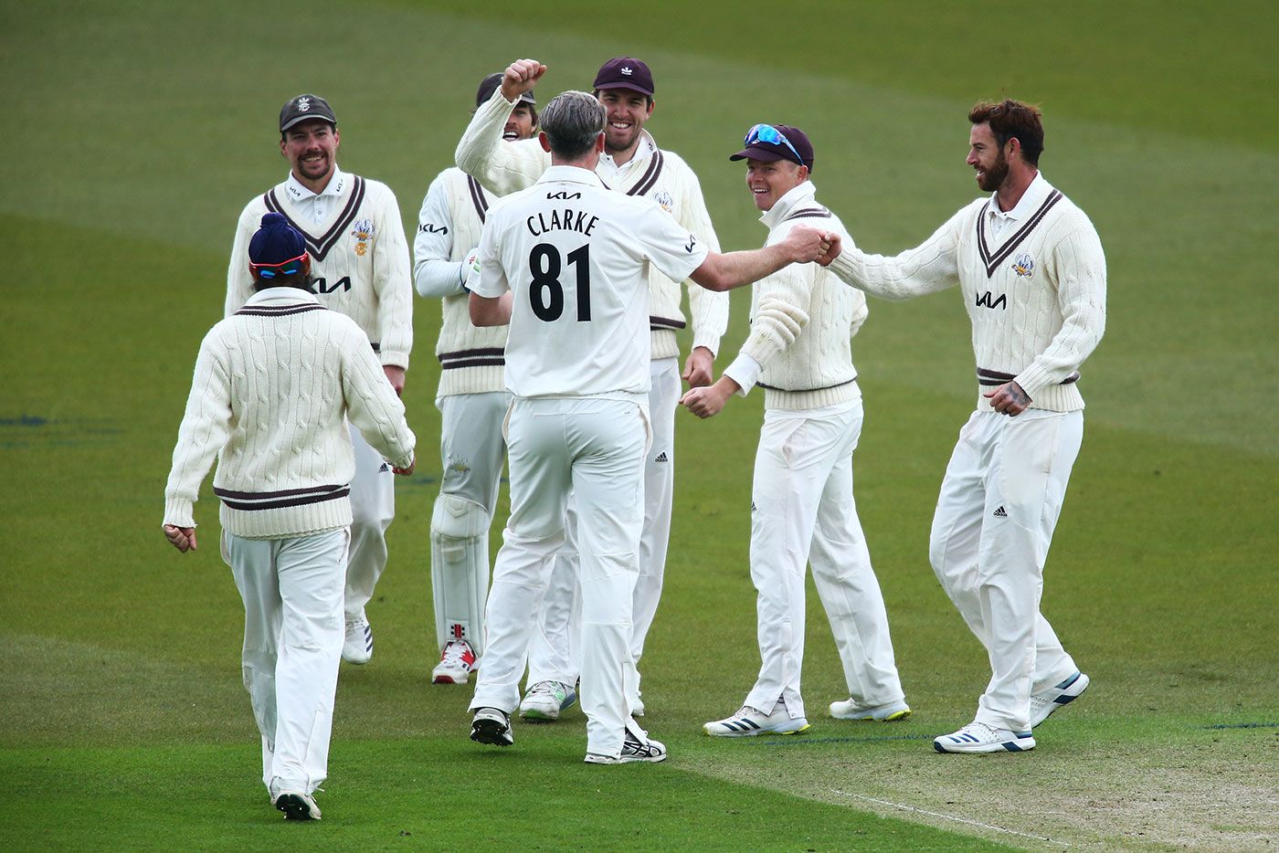 Rikki Clarke helped rip through Hampshire's top order on the first morning