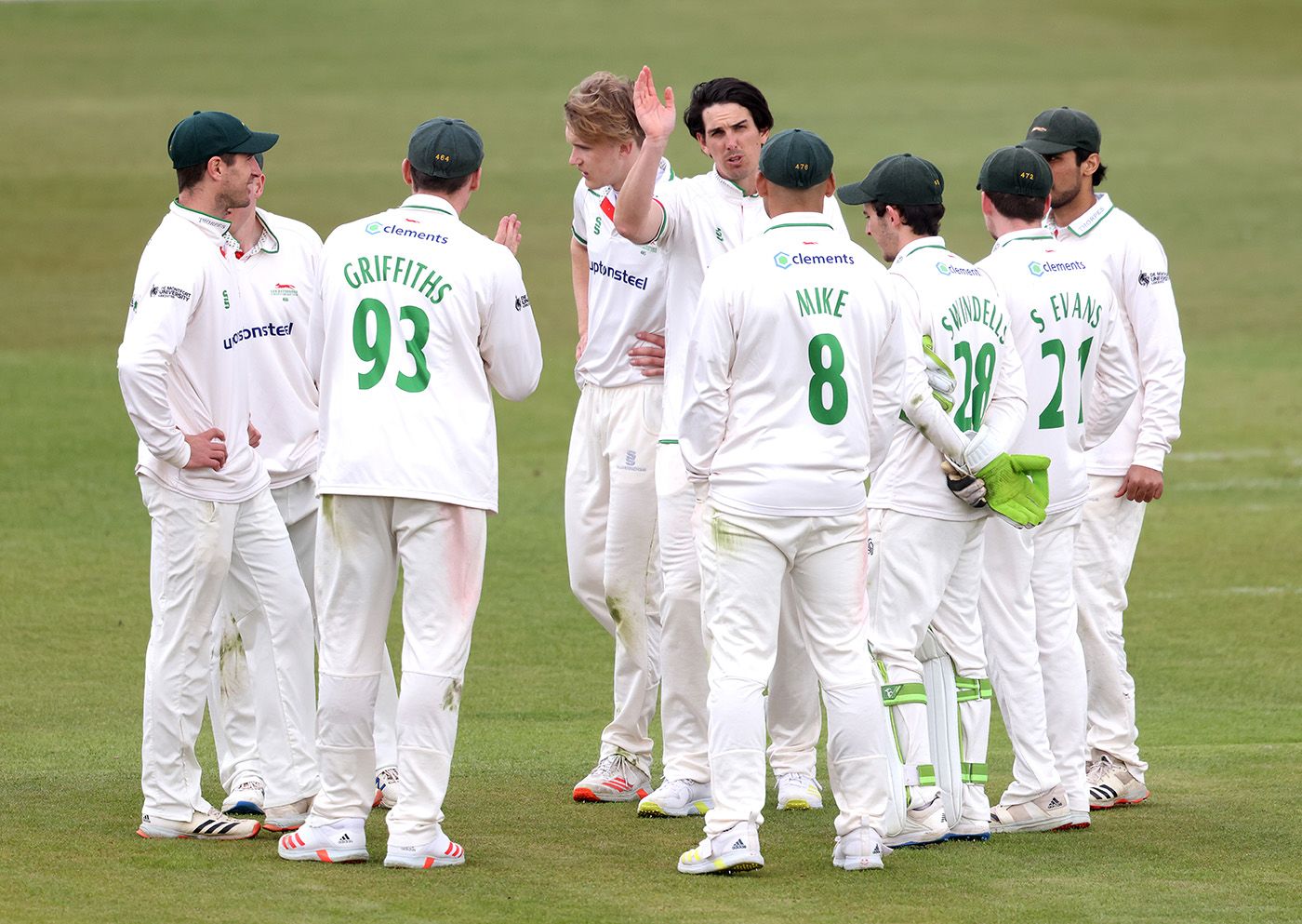 Chris Wright is congratulated by his team-mates