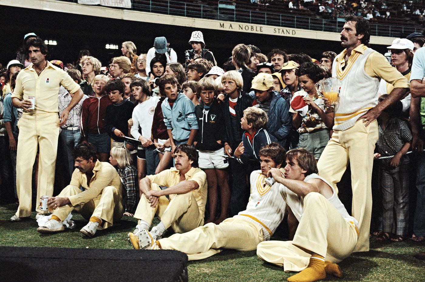 The Australians look on after losing the WSC final to the World XI