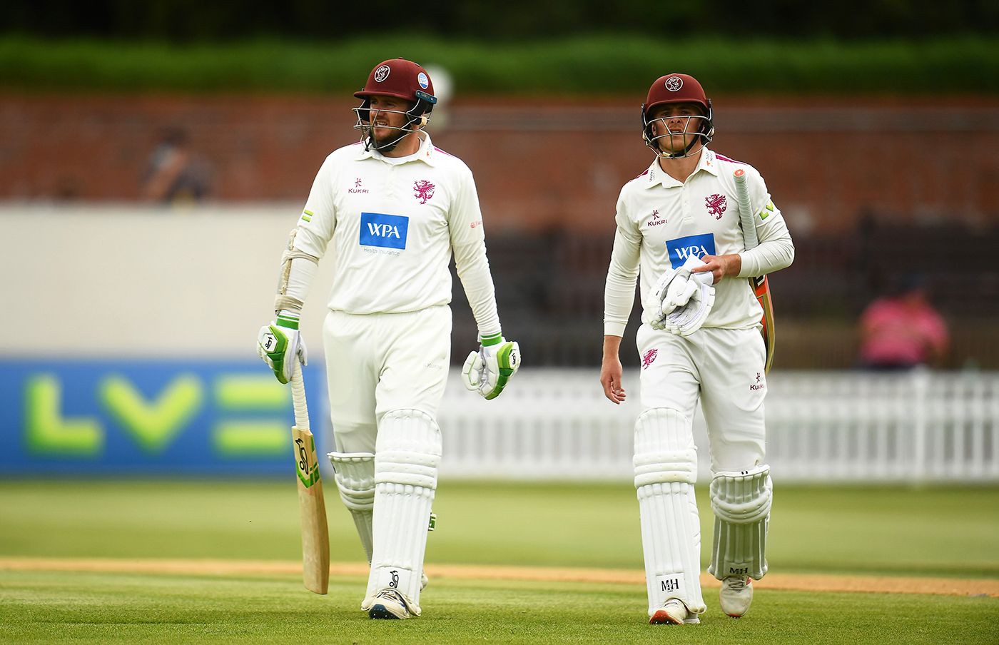 Steve Davies and Tom Abell built Somerset's lead