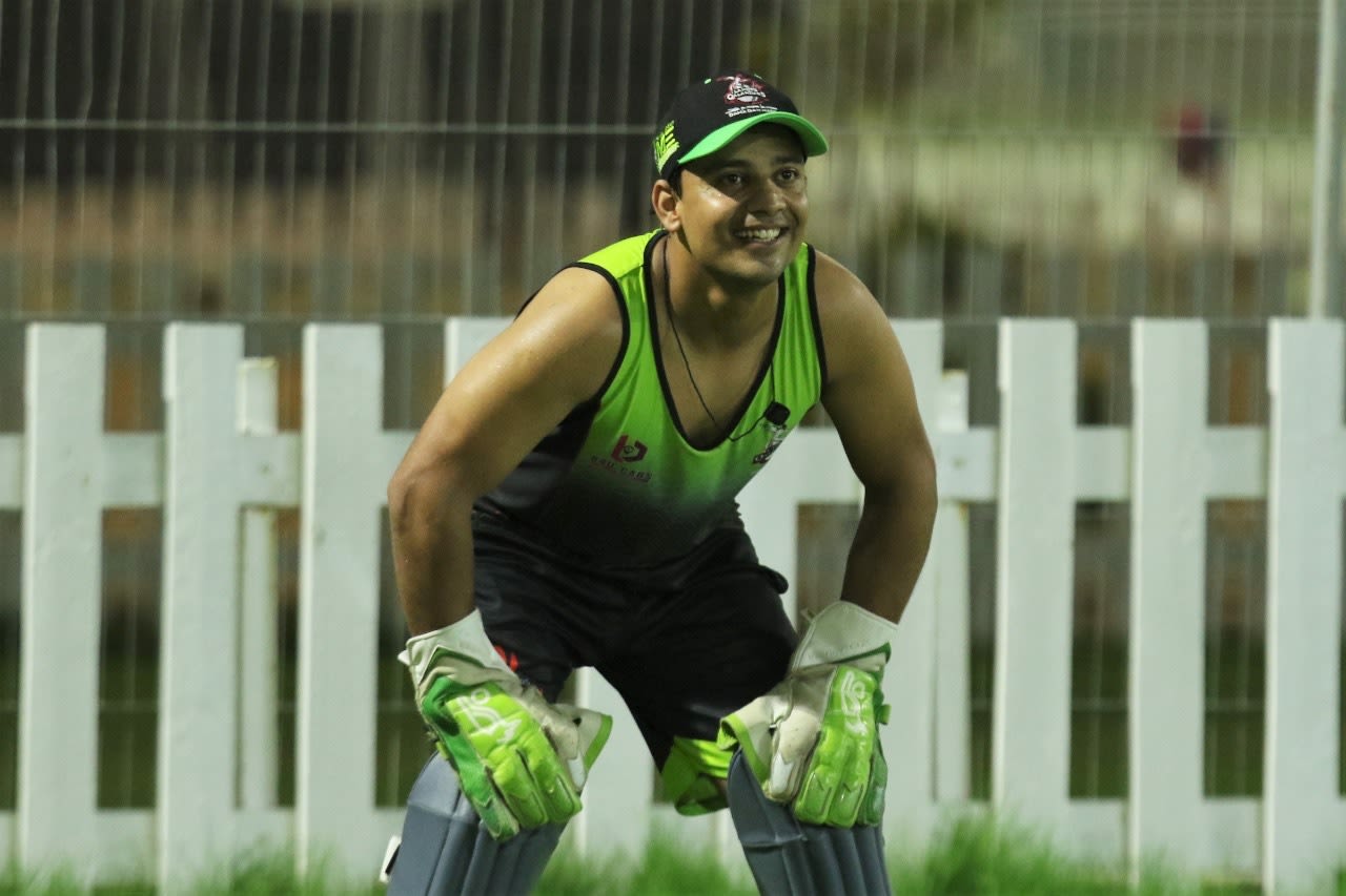 Zeeshan Ashraf takes part in a training session
