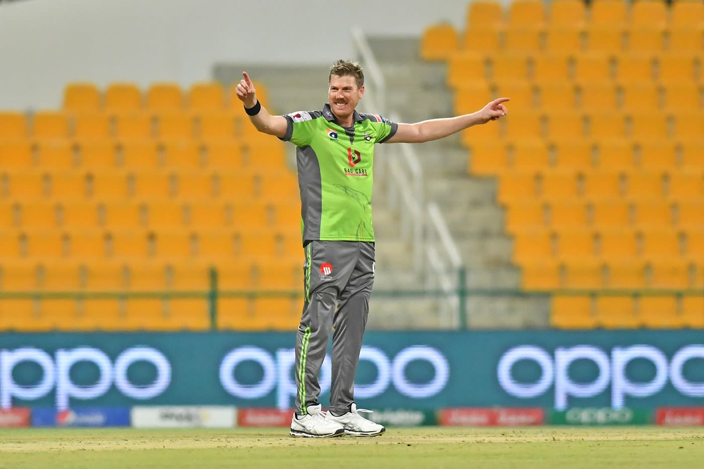 James Faulkner celebrates a wicket