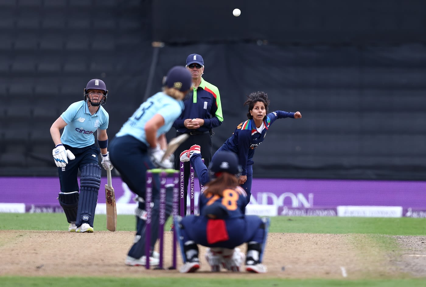 Poonam Yadav tosses one up