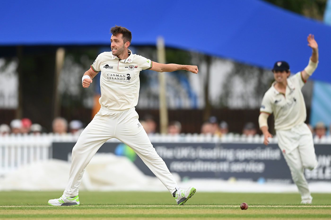 Matt Taylor celebrates after dismissing Joshua De Caires