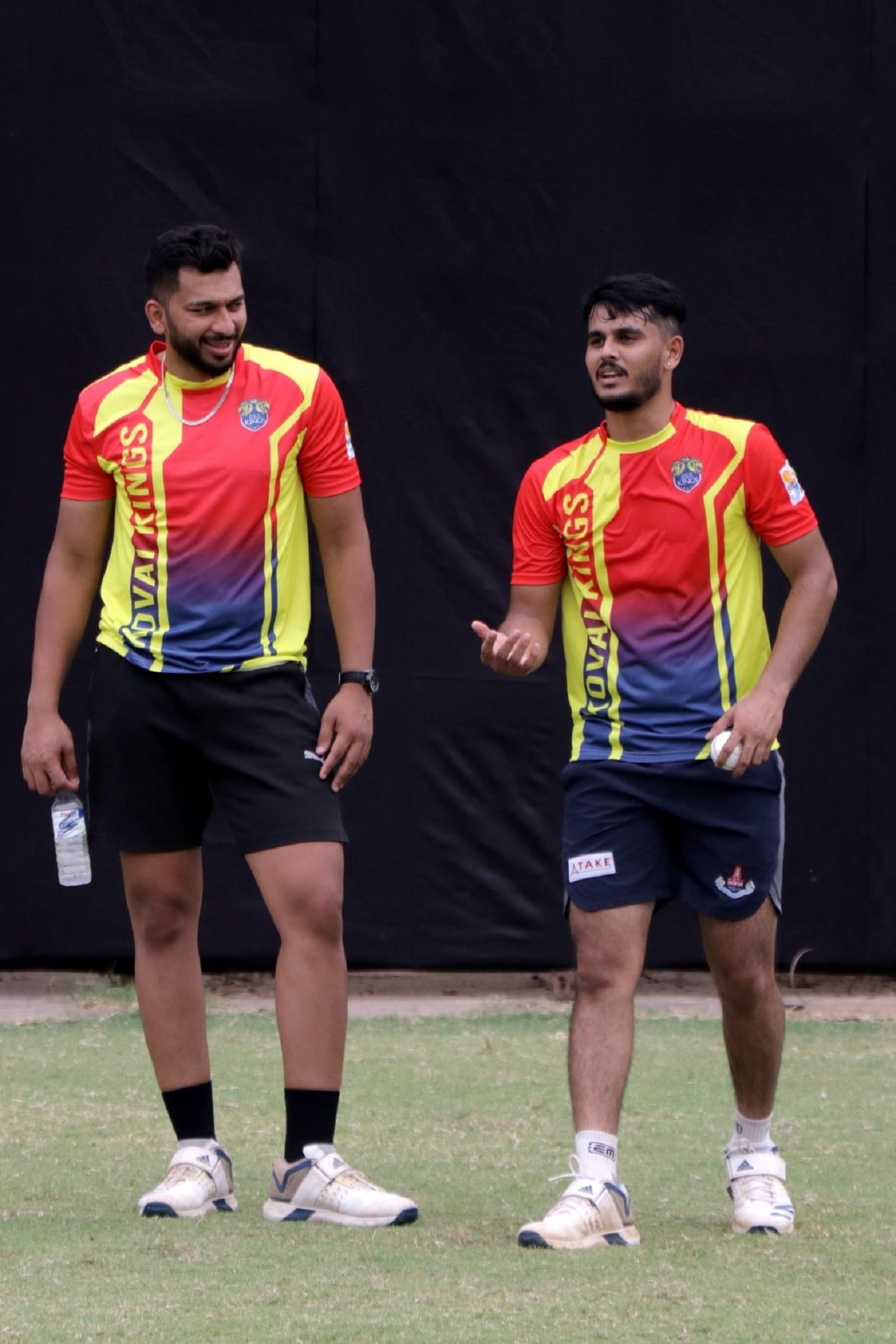 Shahrukh Khan and K Vignesh at the Lyca Kovai Kings nets