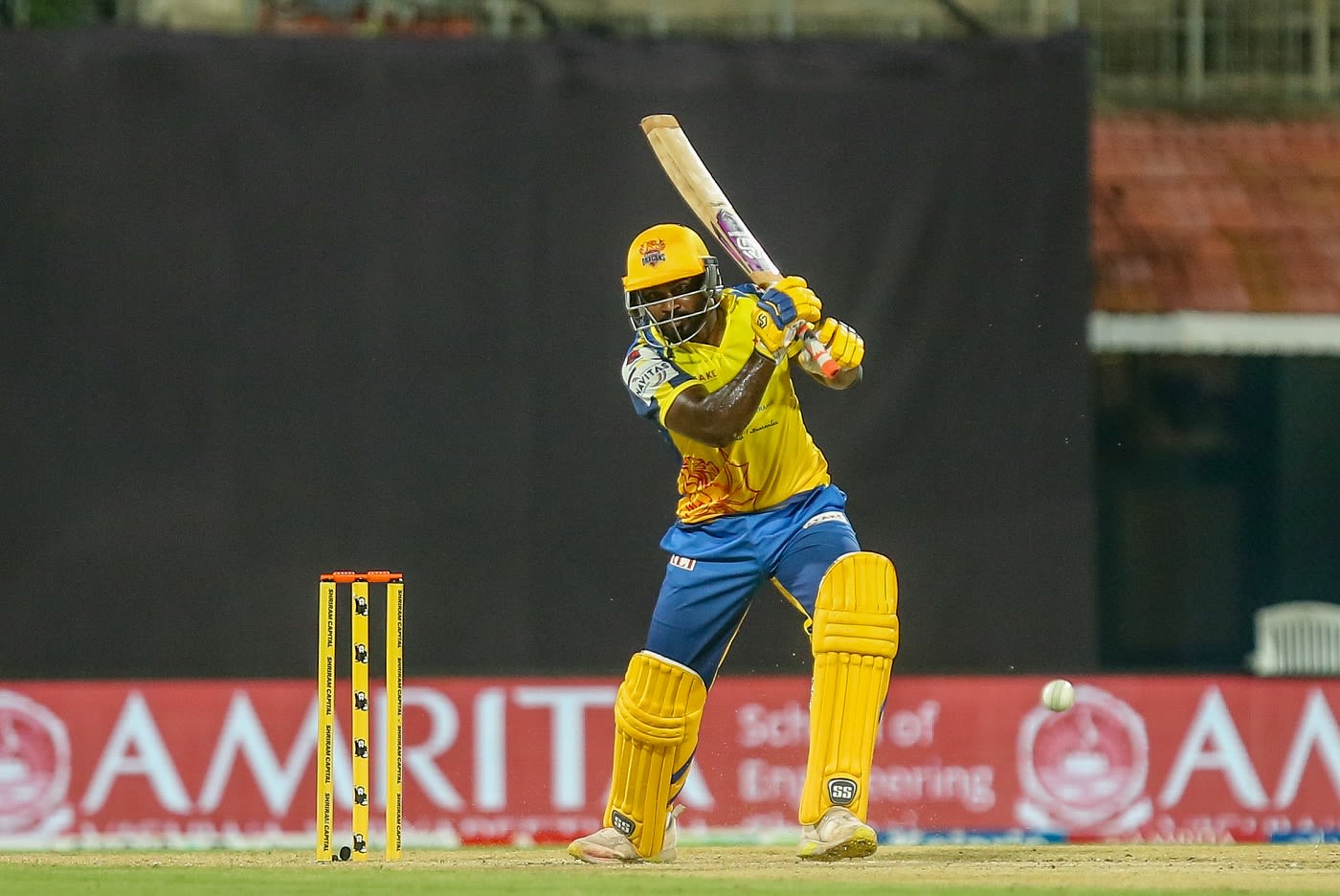 Vivek Raj drills one down the ground