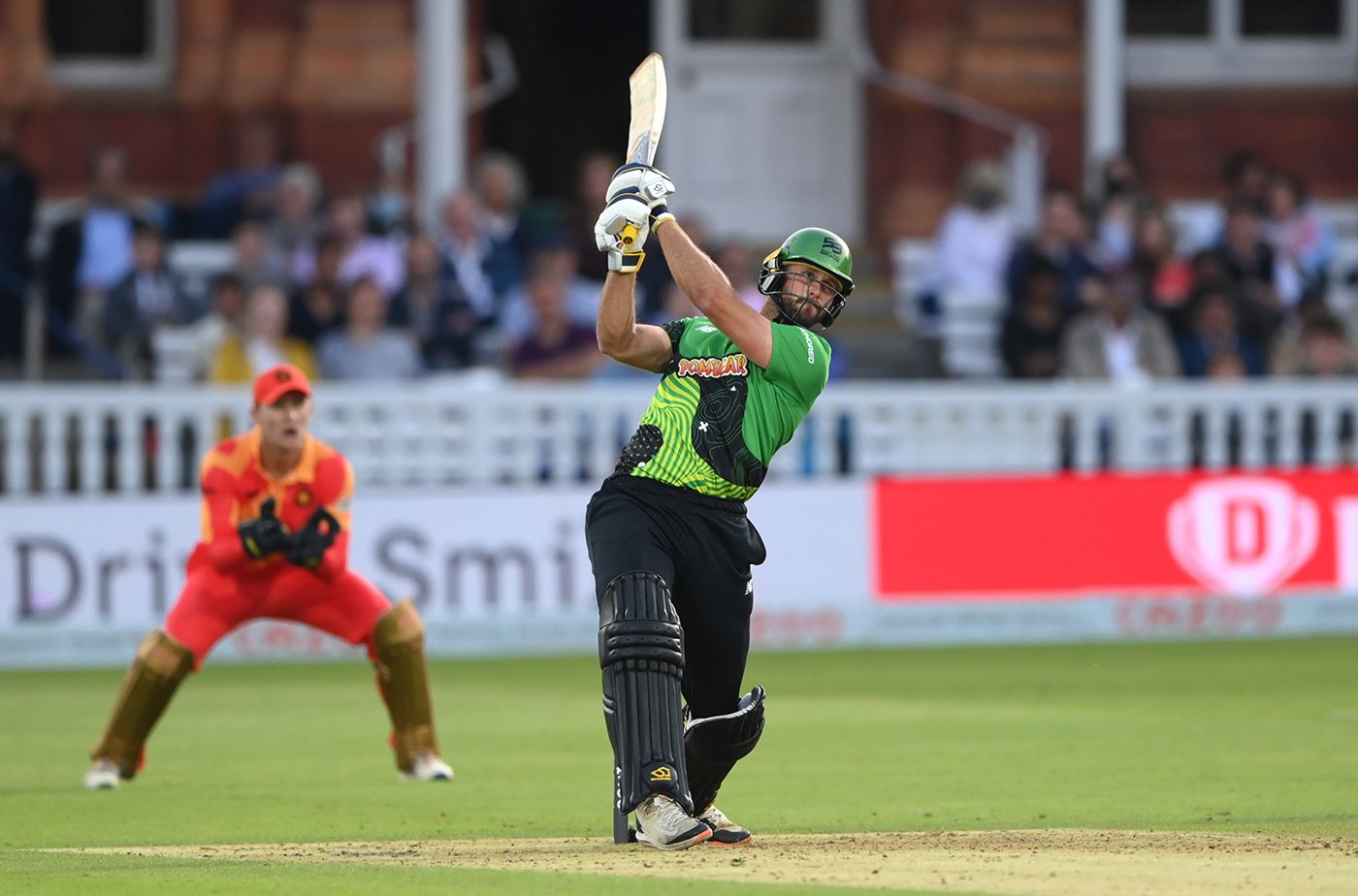 Ross Whiteley heaves down the ground during his 44 from 19