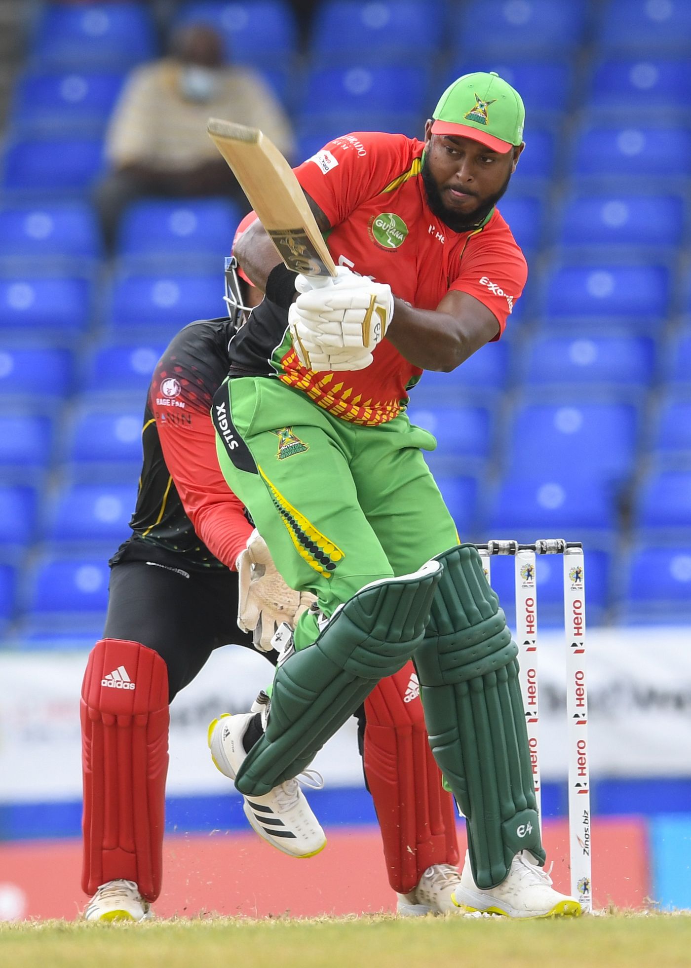 Chandrapaul Hemraj plays away to the leg side