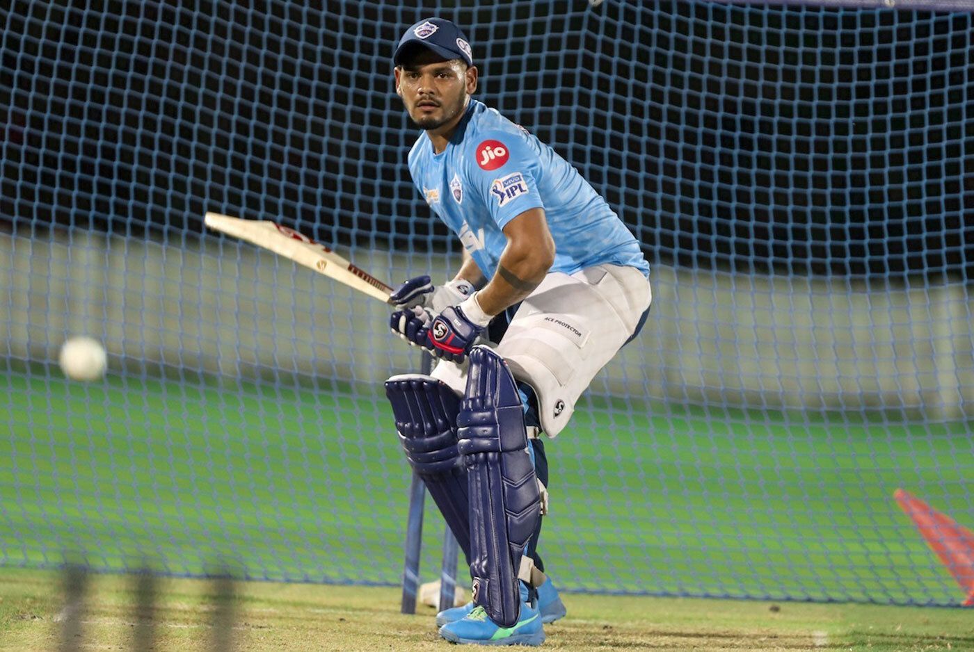 Ripal Patel bats in the nets