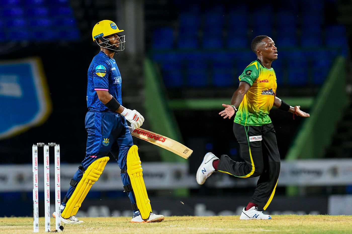 Fidel Edwards claimed two wickets in two balls