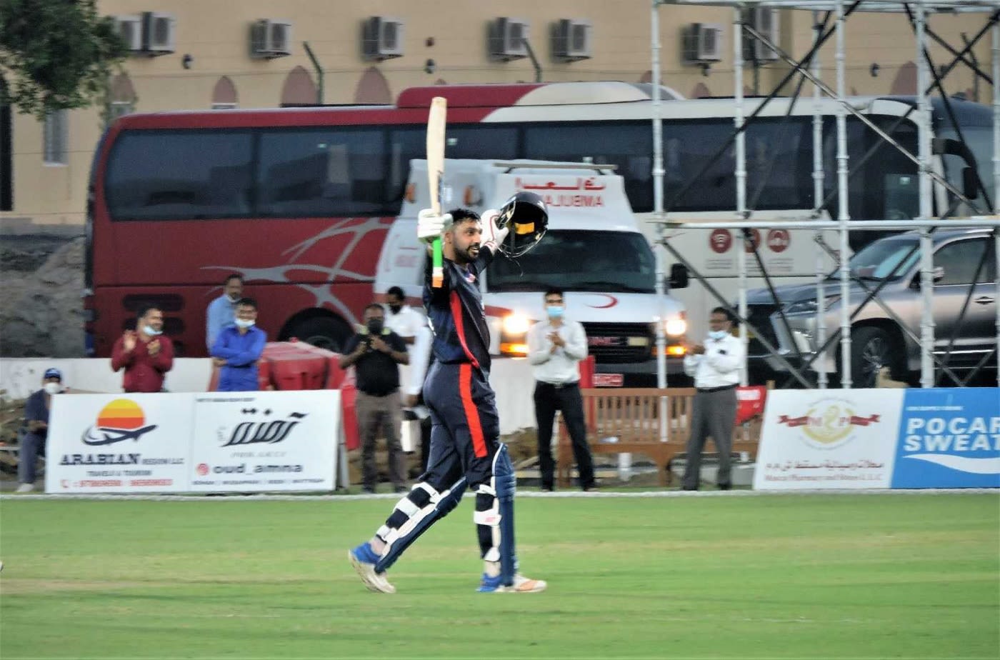 Jaskaran Malhotra soaks in his century