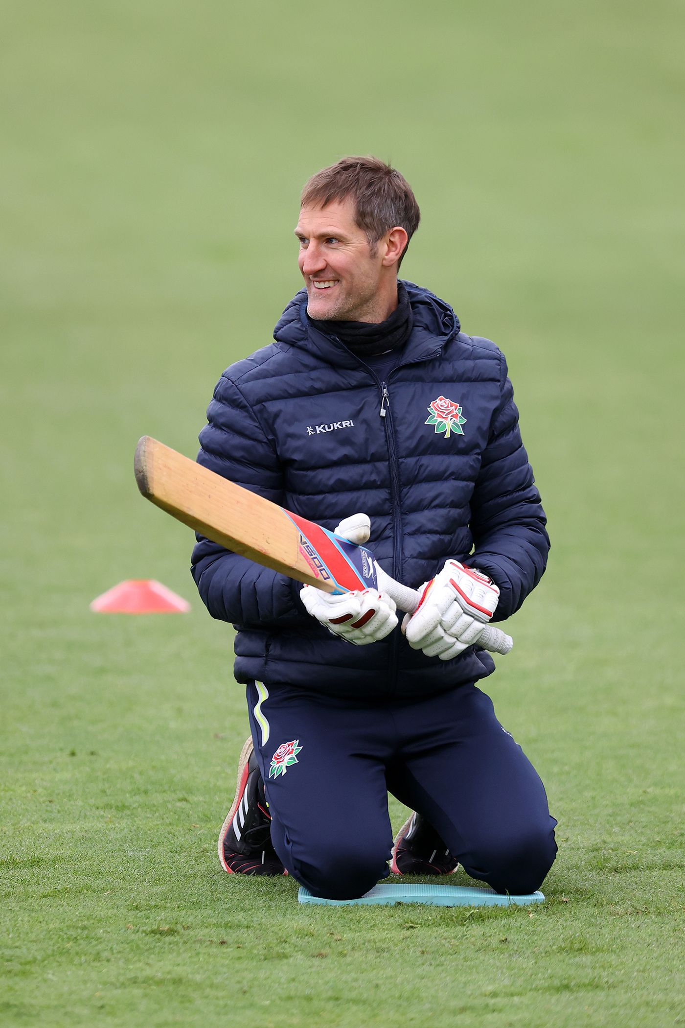 Mark Chilton undertakes a catching drill
